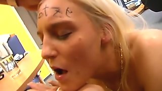 Blonde German chick likes it rough