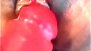 Ebony beauty fucks herself with dildo more videos on dslwebcam.com