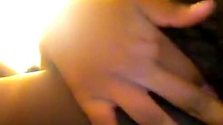 Ebony girl masturbating and squirting