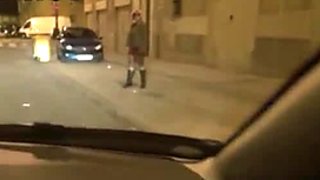 Strange video of masked man and hot milf in public Krakenhot