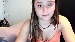 Cute girl show webcam